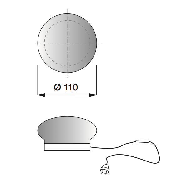 Lampada specchio bagno Tube/V 1221/V Martinelli - ConteCom