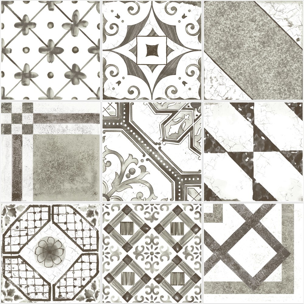 Piastrelle artigianali 20x20cm mix black Maiolica Mix Unica - contecom Piastrelle artigianali 20x20cm mix black Maiolica Mix Unica - contecom