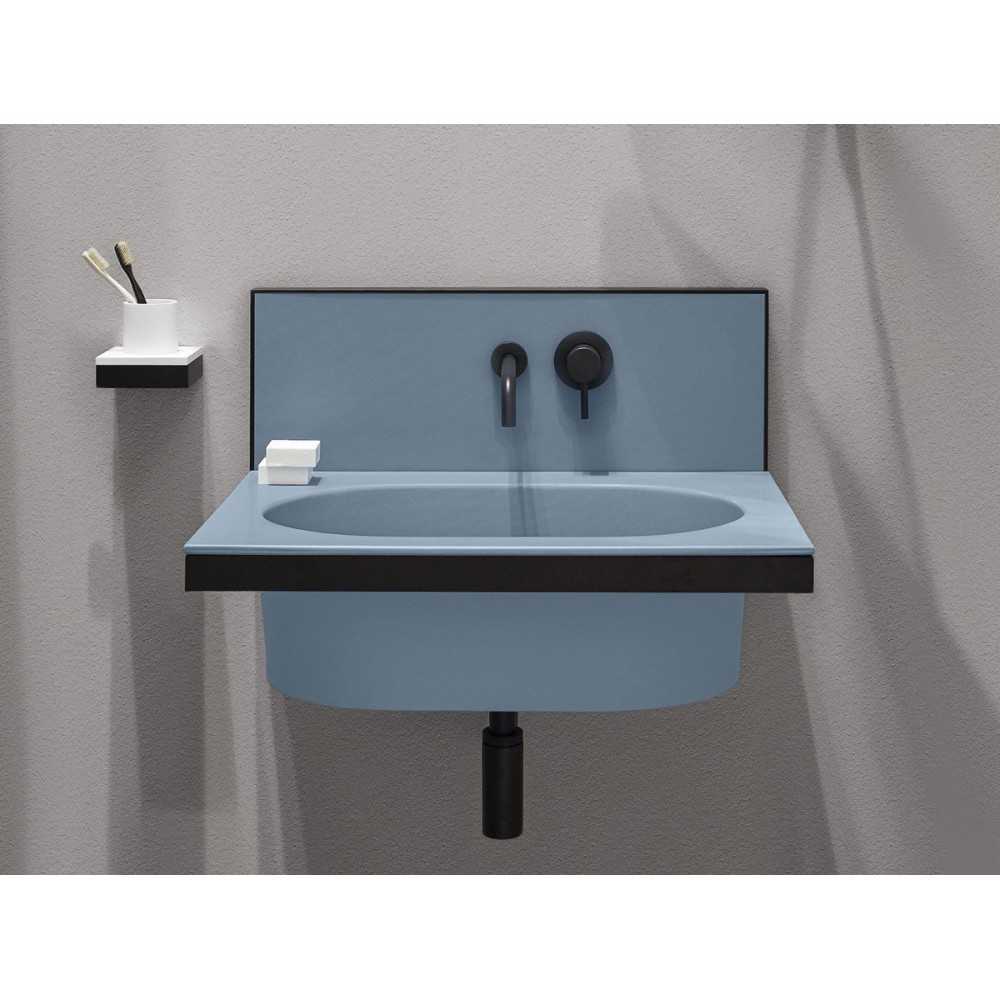 Mobile lavabo bagno con specchio Elle Ovale Cielo - contecom