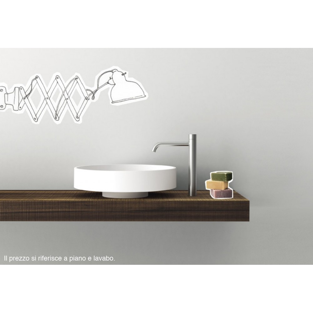 Mobile bagno: piano in legno massello + lavabo Lotus Boffi - contecom