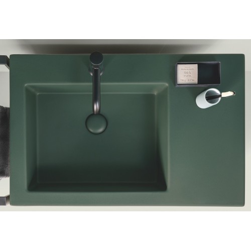 Lavabo da appoggio con bacino a sinistra Narciso Mini Cielo - contecom