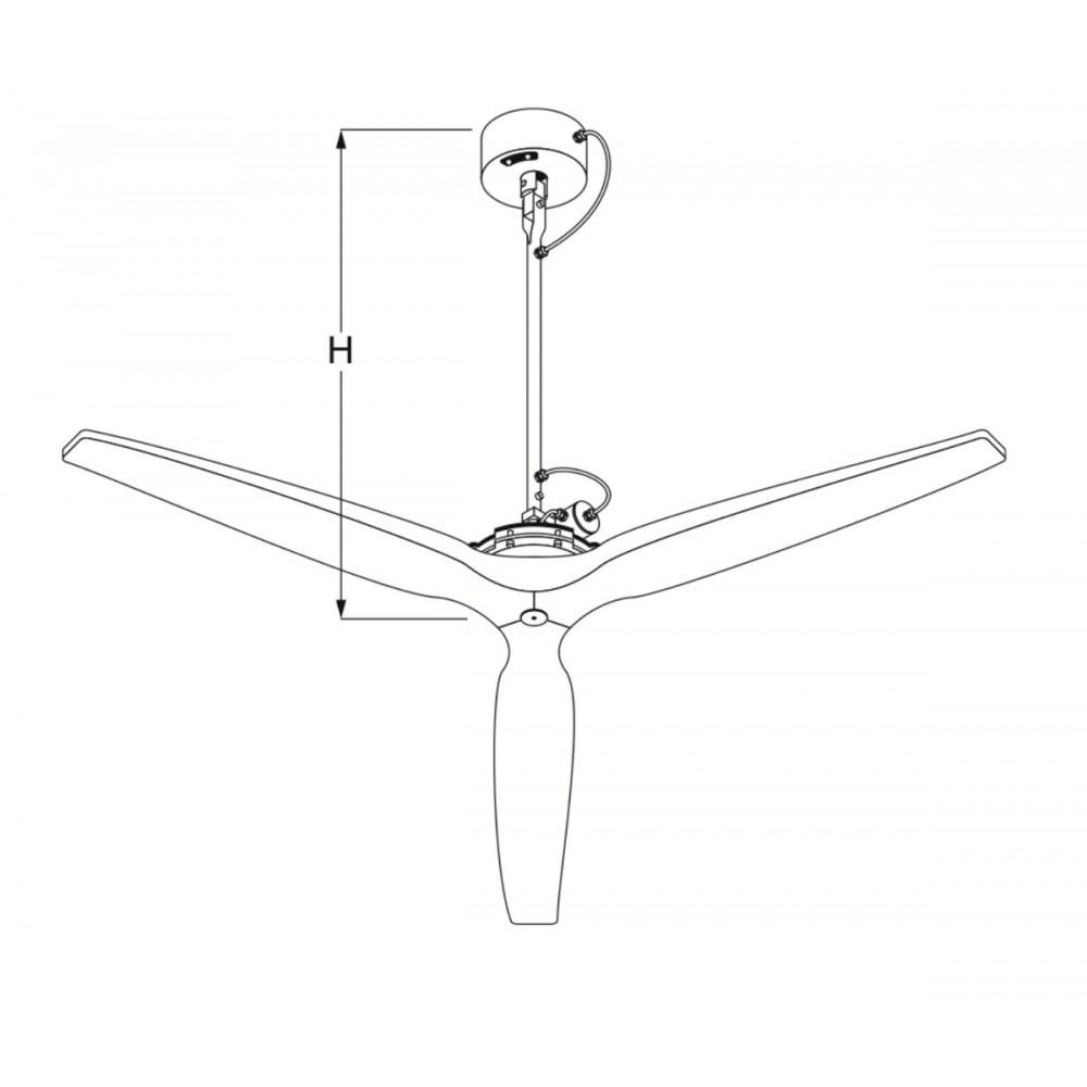 Ventilatore da soffitto senza telecomando Minimal Air Boffi - contecom