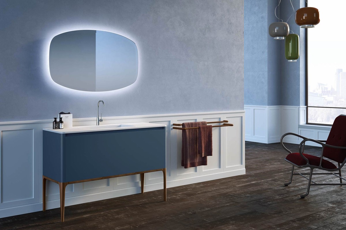 Mobile bagno con lavabo integrato Suite Mobiltesino - ConteCom