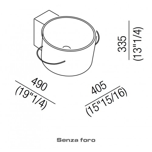 Lavabo sospeso con portasalviette Bucatini Agape - contecom