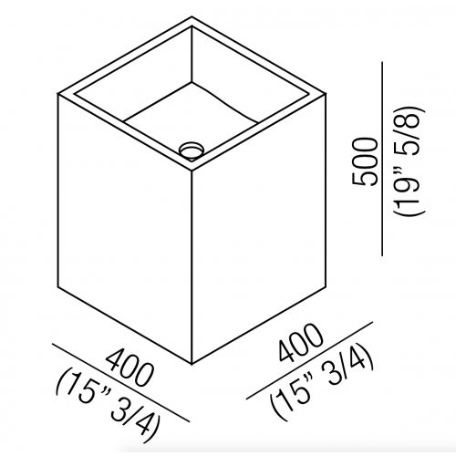Lavabo sospeso o da appoggio Cube by Agape - contecom