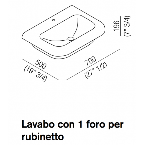 Lavabo da appoggio Ottocento by Agape - contecom