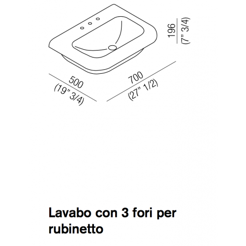 Lavabo da appoggio Ottocento by Agape - contecom