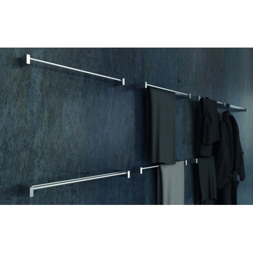 Portasalviette doppio 60 cm Towel bar 6 serie Quadra by Frost - contecom