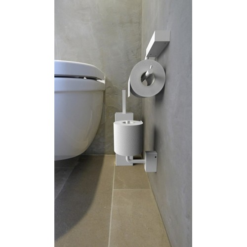 Portarotolo carta igienica Toilet roll holder 3 serie Quadra by Frost - contecom
