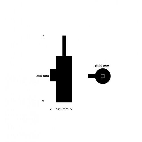 Portascopino a parete rotondo Toilet brush 4 Quadra by Frost - contecom