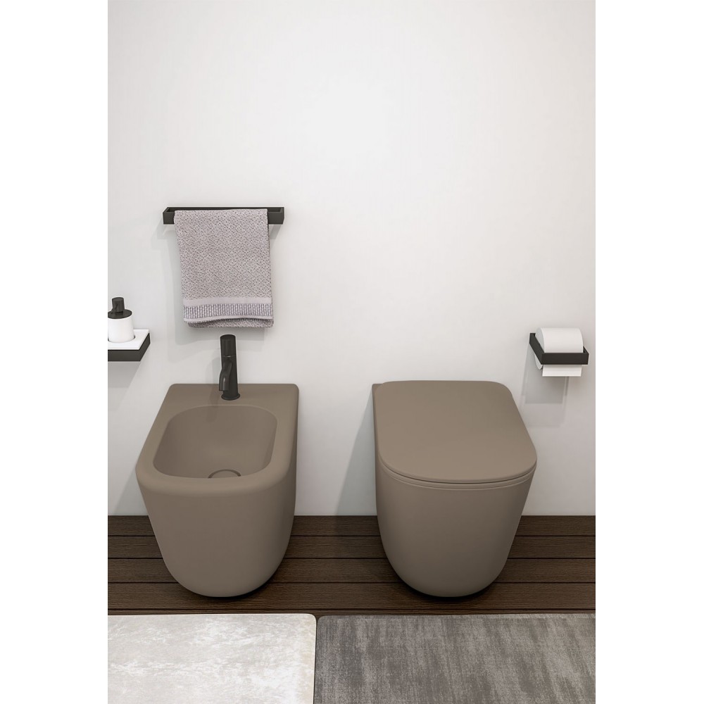 Water/bidet Confort scarico terra cm. 52x36,5 bianco lucido di Ceramic