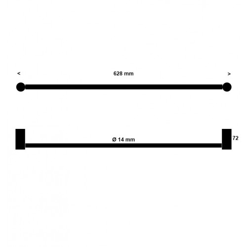 Portasalviette da 60 cm serie Nova2 by Frost - contecom