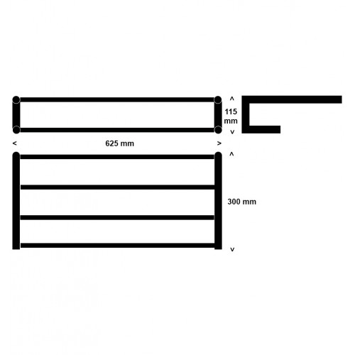 Ripiano portasalviette 60 cm serie Nova2 by Frost - contecom