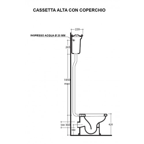 Cassetta alta con coperchio Ethos 8410 Galassia - contecom