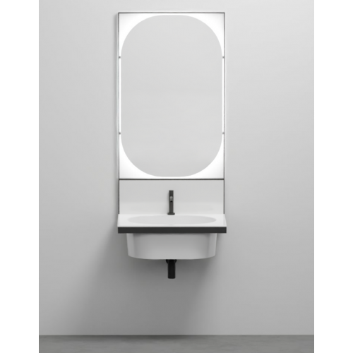 Mobile lavabo BIANCO bagno con specchio Elle Ovale Cielo - contecom