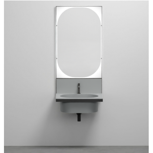 Mobile lavabo BRINA bagno con specchio Elle Ovale Cielo - contecom