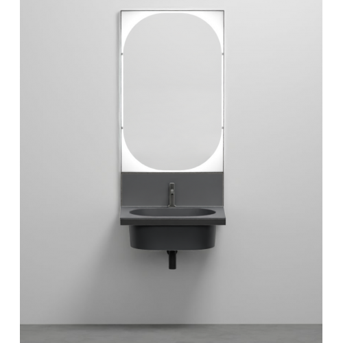 Mobile lavabo LAVAGNA bagno con specchio Elle Ovale Cielo - contecom