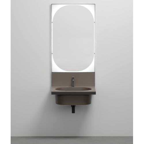 Mobile lavabo CACAO bagno con specchio Elle Ovale Cielo - contecom