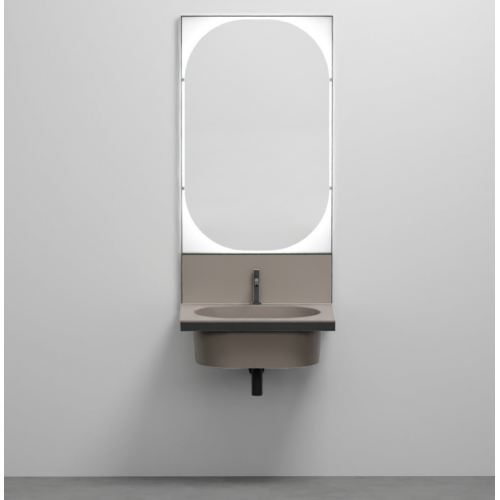 Mobile lavabo ARENARIA bagno con specchio Elle Ovale Cielo - contecom
