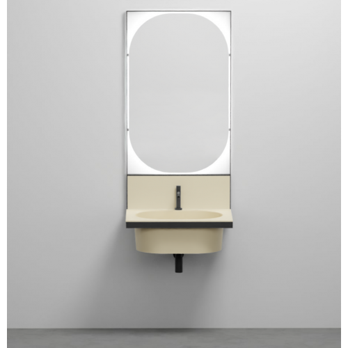 Mobile lavabo CANAPA bagno con specchio Elle Ovale Cielo - contecom