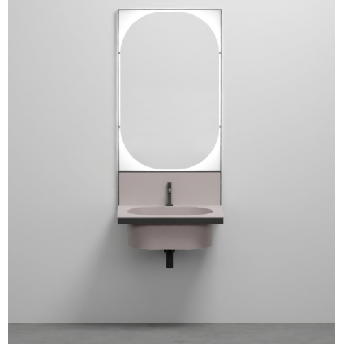 Mobile lavabo CIPRIA bagno con specchio Elle Ovale Cielo - contecom