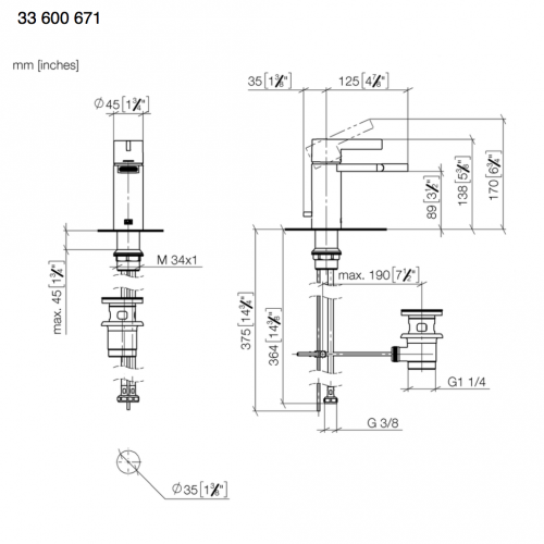 Miscelatore bidet Imo e CL.1 Dornbracht - contecom