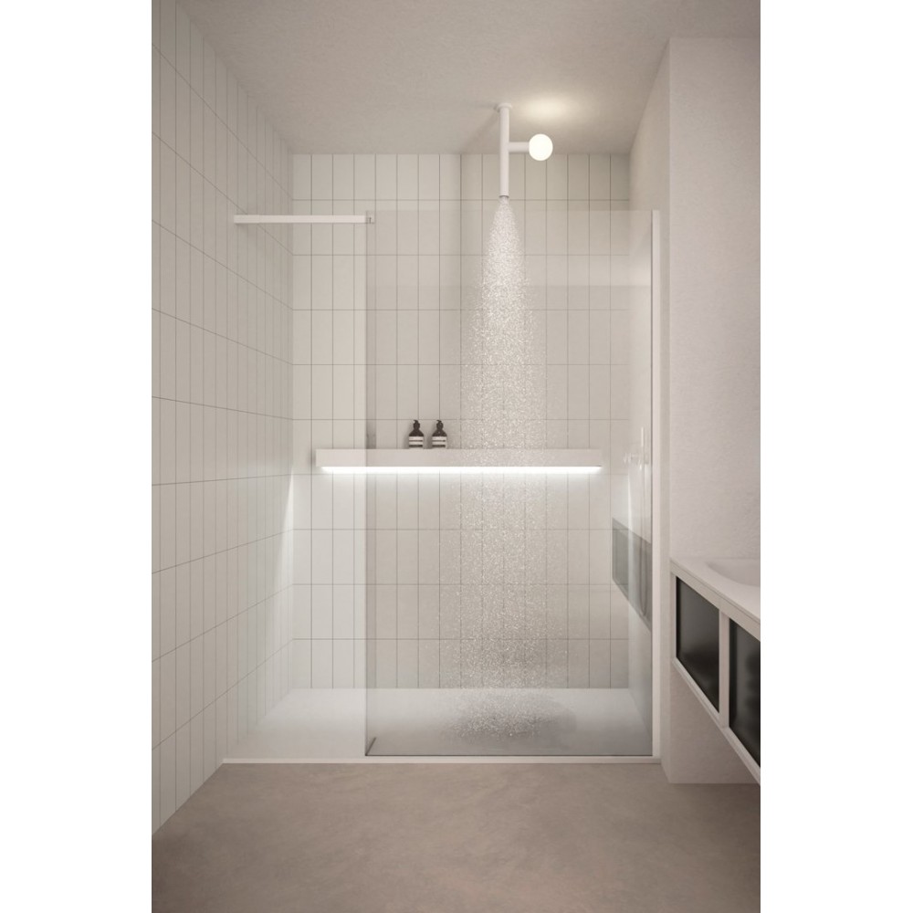 Ripiano Doccia SHEA 50 Cm Bianco – Metallbude: Mensola Sospesa Senza Fori, Design Minimalista In Alluminio, Perfetta Per Bagno E Doccia - 3