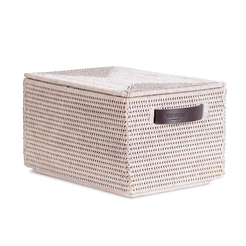 Contenitore quadrato in rattan Basket BOX di Decor Walther - contecom