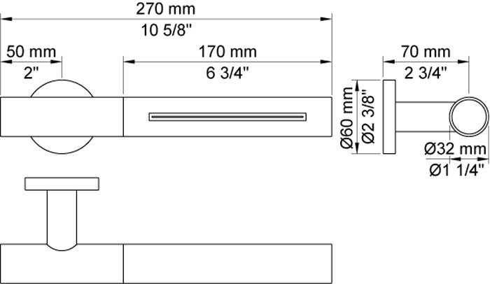 Soffione doccia a cascata 080W Vola - ConteCom