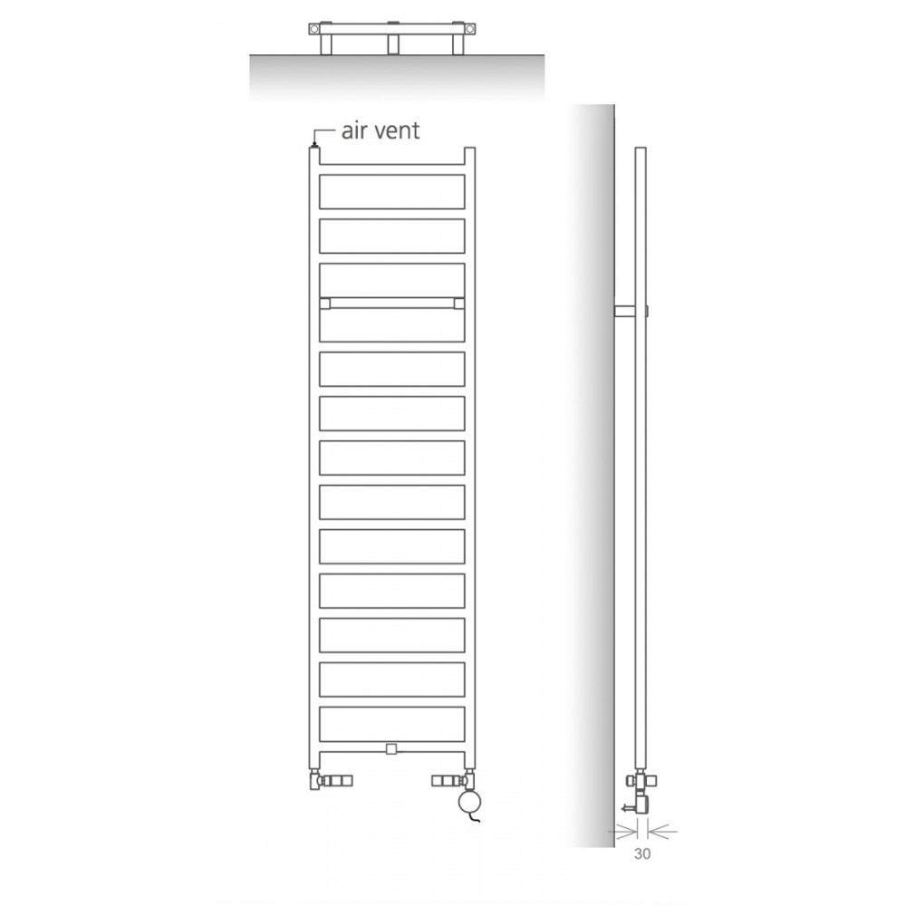 Scaldasalviette elettrico Steel Glam Foursteel - contecom