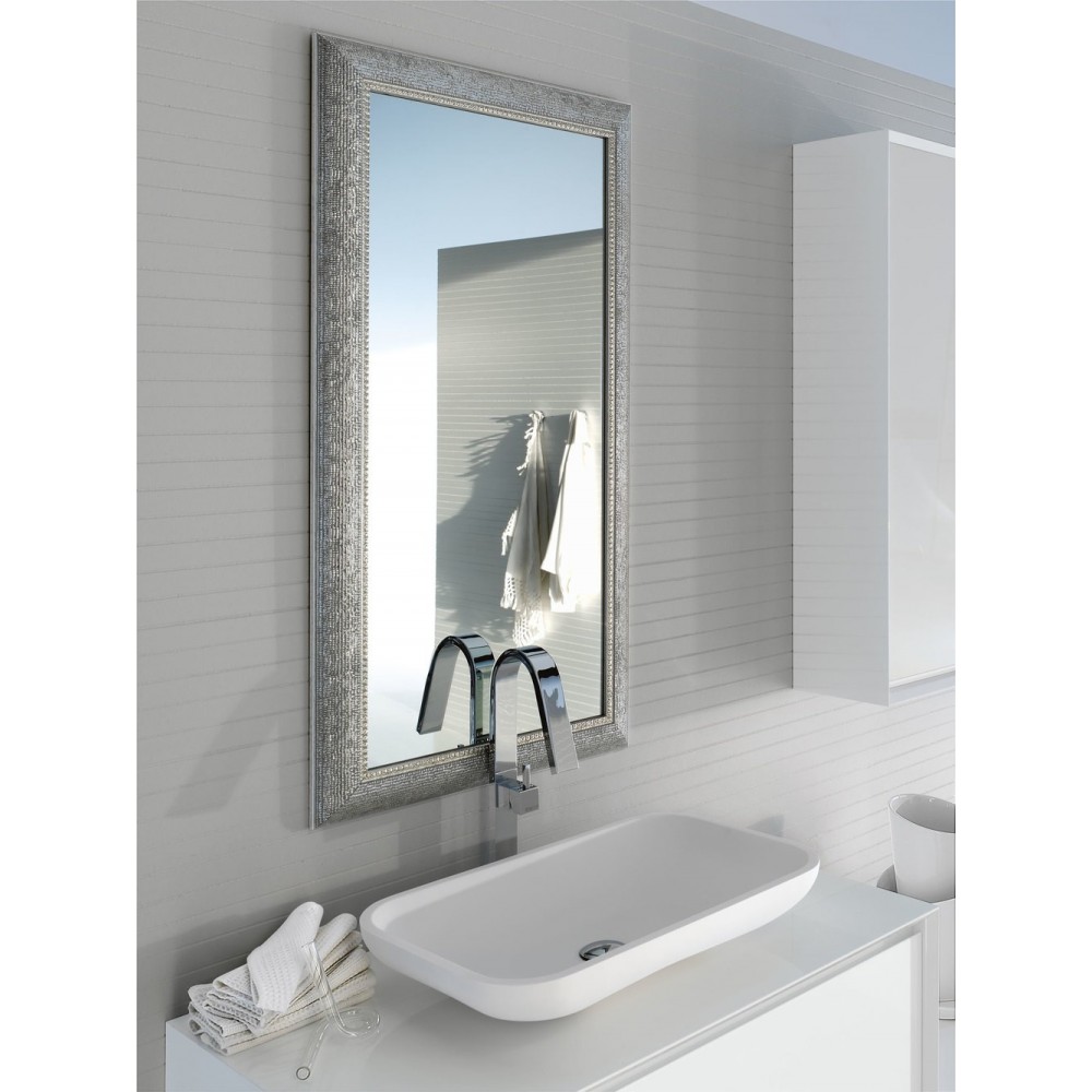 Specchio con telaio Foglia Argento Arcom - contecom